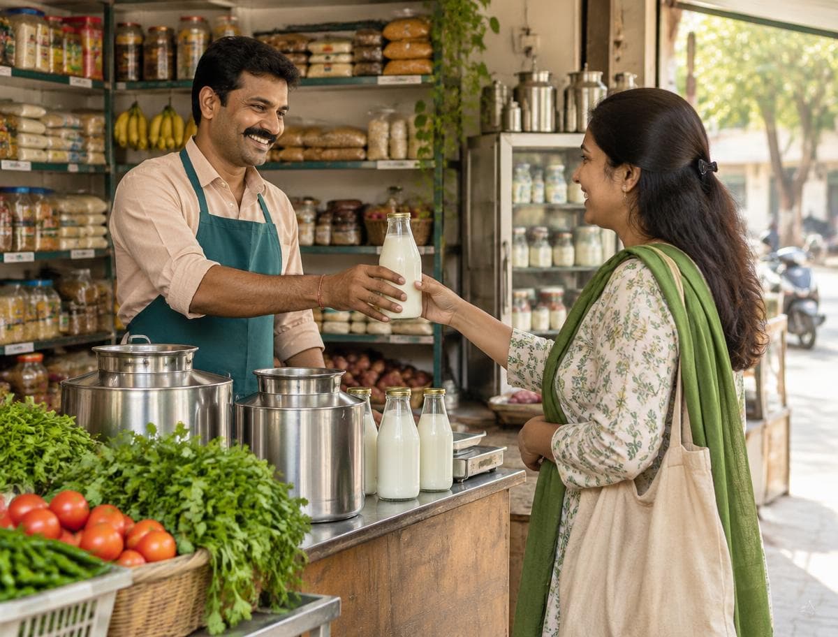 Indian neighborhood shopkeeper
